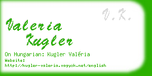 valeria kugler business card