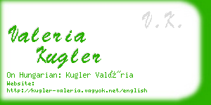 valeria kugler business card